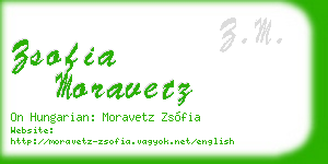 zsofia moravetz business card